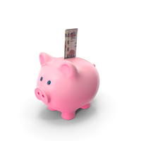 Pink Piggy Bank Save  200 Pounds Egypt Note PNG & PSD Images