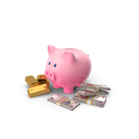 Piggy Bank Save Gold 200 Pounds Egypt PNG & PSD Images