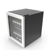 Beverage Cooler Fridge with Coronita Beer Bottles PNG & PSD Images