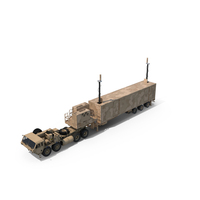 Control Center With Raised Antennas And Truck PNG & PSD Images