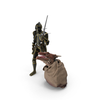 Knight With Severed Dragon Head PNG & PSD Images