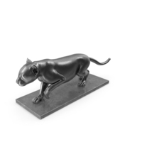 Metallic Panther Statue PNG & PSD Images