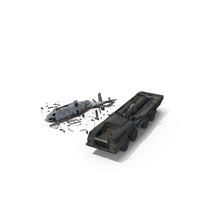 Military Tow Truck Load Crashed Helicopter Debris PNG & PSD Images