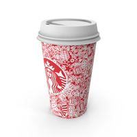 Takeout Coffee Cup (Starbucks Holiday Design) PNG & PSD Images