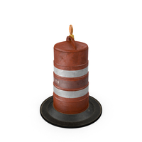 Traffic Drum With Light PNG & PSD Images