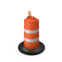 Traffic Drum With Light (New Condition) PNG & PSD Images
