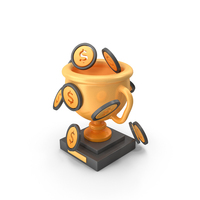 Dollar Trophy Icon PNG & PSD Images