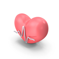 Heart With Pulse Line Icon PNG & PSD Images