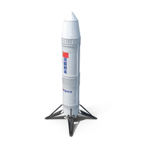 Nebula Rocket From Deep Blue Aerospace Standing Pose PNG & PSD Images