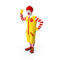 Ronald McDonald Waving Pose PNG & PSD Images