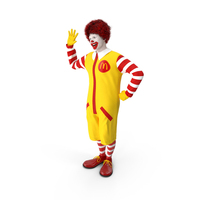 Ronald McDonald Waving Pose Fur PNG & PSD Images