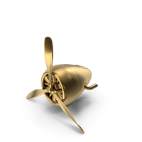 Gold Airplane Propeller Engine PNG & PSD Images
