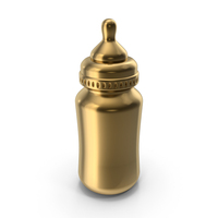 Gold Baby Bottle PNG & PSD Images