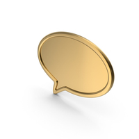Gold Speech Balloon PNG & PSD Images