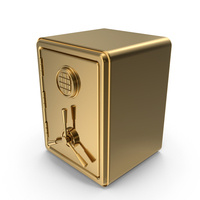 Closed Gold Money Safe PNG & PSD Images