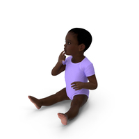 African Baby Girl Wearing Bodysuit Sitting Fur PNG & PSD Images