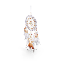 Dreamcatcher With Feathers And Beads Four Rings PNG & PSD Images