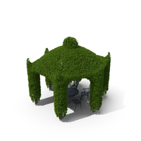 Ivy Gazebo With Garden Furniture PNG & PSD Images