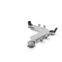Futuristic Table with Chairs PNG & PSD Images