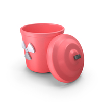 Red Toxic Trash Can Icon PNG & PSD Images