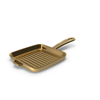 Gold Cast Iron Pan PNG & PSD Images