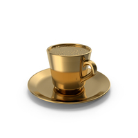 Gold Coffe Cup PNG & PSD Images