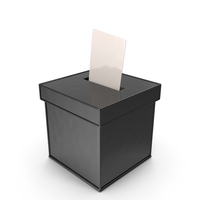 Cartoon Vote Box Black PNG & PSD Images