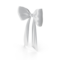 White Silk Bow PNG & PSD Images