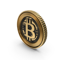 Gold Bitcoin PNG & PSD Images