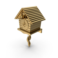 Gold Cuckoo Clock PNG & PSD Images