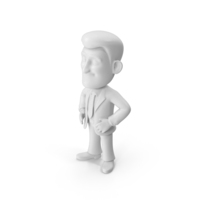 Monochrome Cartoony Businessman PNG & PSD Images