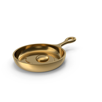 Gold Egg In Frying Pan PNG & PSD Images
