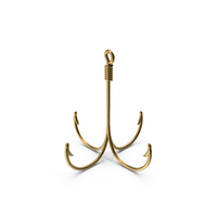 Gold Fish Hook PNG & PSD Images