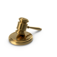Gold Judge Gavel PNG & PSD Images
