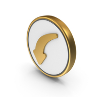 Arrow Down Direction Coin PNG & PSD Images