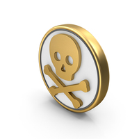Danger Skull Warning Coin PNG & PSD Images
