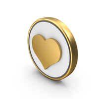 Heart Love Shape Coin PNG & PSD Images