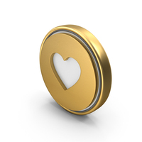 Love Heart Coin PNG & PSD Images