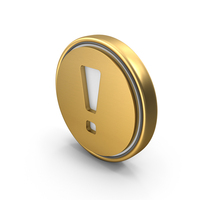 Warning Exclamation Mark Coin PNG & PSD Images