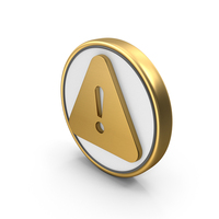 Warning Triangle Coin PNG & PSD Images
