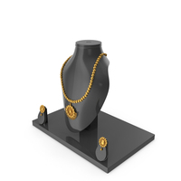 Necklace With Necklace Display Stand PNG & PSD Images
