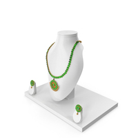 Necklace With Necklace Display Stand PNG & PSD Images