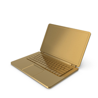 Gold Generic Laptop Computer PNG & PSD Images