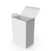 Open White Tall Rectangle Product Box PNG & PSD Images