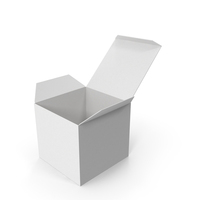 Open White Cube Product Box PNG & PSD Images