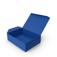 Open Blue Short Product Box PNG & PSD Images