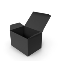 Open Black Rectangle Product Box PNG & PSD Images