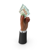 Black Hand Holding Raise 100 Dollars US Bill PNG & PSD Images
