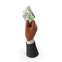 Black Hand Holding Raise 100 Dollars US Bill PNG & PSD Images