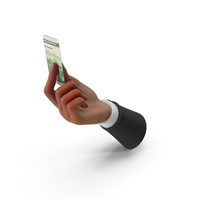 Showing Folded 100 Dollars US Black Hand PNG & PSD Images